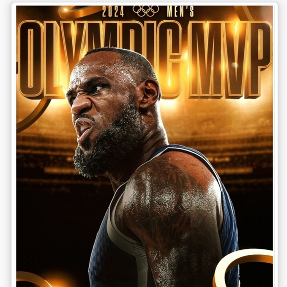 LEBRON JAMES 8.5x11 OLYMPIC MVP OF THE 2024 OLYMPICS ULTRA GLOSSY ART POSTER!🥇 - Picture 2 of 4